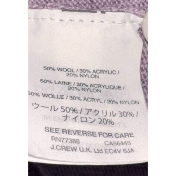 J.Crew Sweater Womens Medium Purple Lilac Wool Blend Long Sleeve V-Neck - Picture 10 of 13